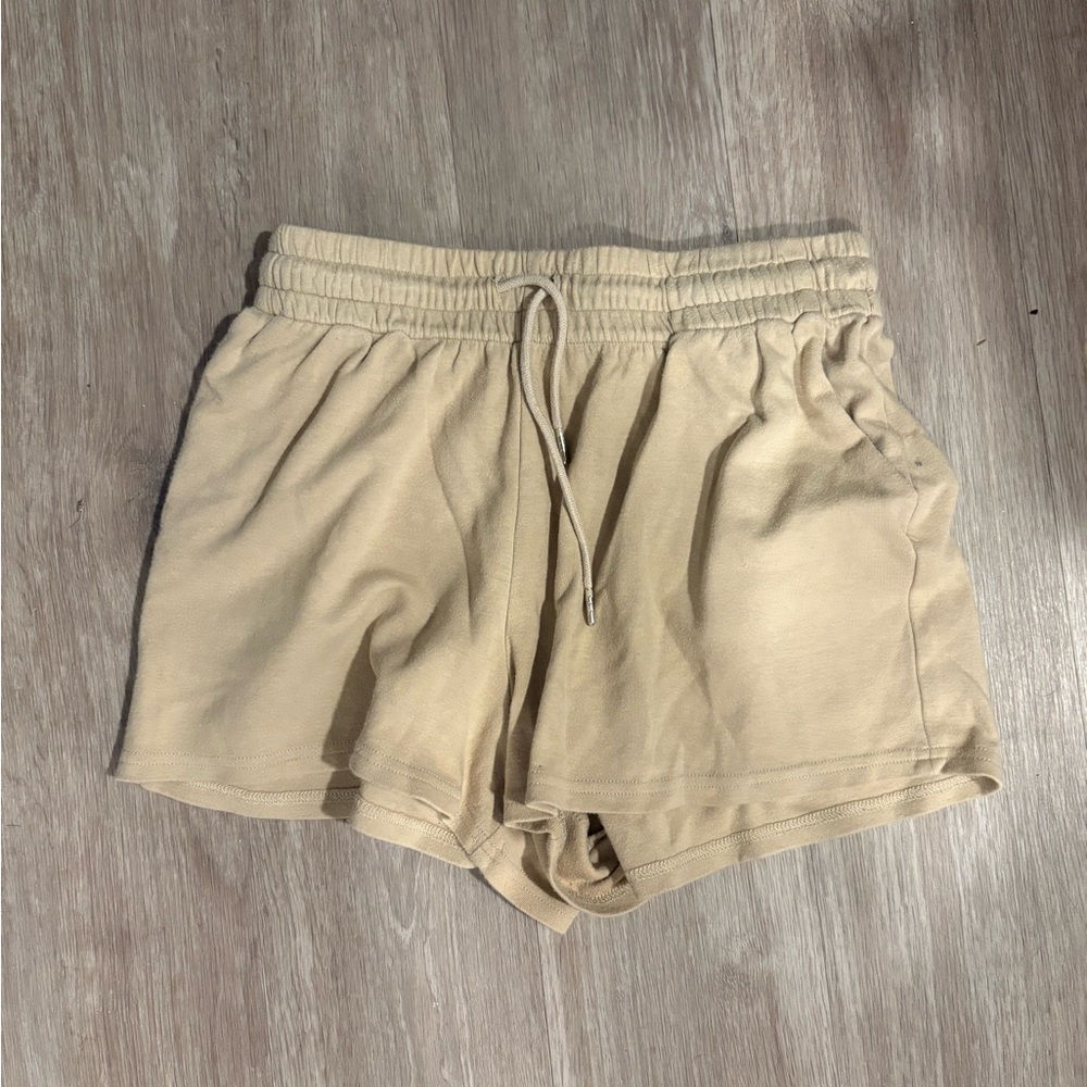 OAK + FORT Tan Drawstring Shorts
